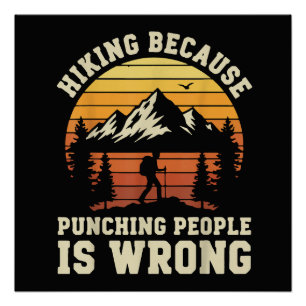 Wandelen Buiten Grappige Wandelaar Perfect Poster