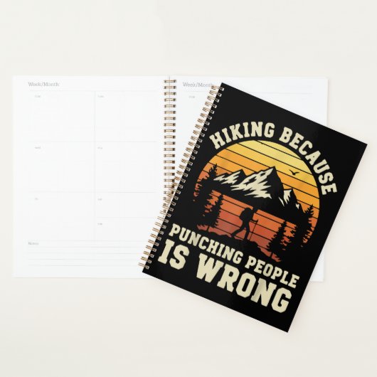 Wandelen Buiten Grappige Wandelaar Planner (Display)