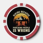 Wandelen Buiten Grappige Wandelaar Poker Chips (Voorkant)