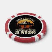Wandelen Buiten Grappige Wandelaar Poker Chips (Enkel)