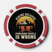 Wandelen Buiten Grappige Wandelaar Poker Chips (Achterkant)