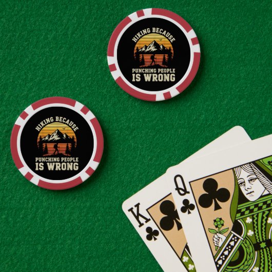 Wandelen Buiten Grappige Wandelaar Poker Chips (Pokertafel (Dubbel))