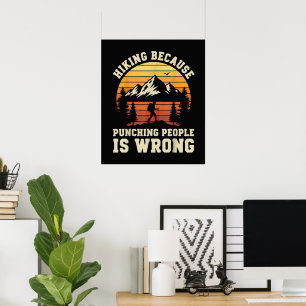 Wandelen Buiten Grappige Wandelaar Poster