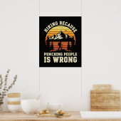 Wandelen Buiten Grappige Wandelaar Poster (Keuken)
