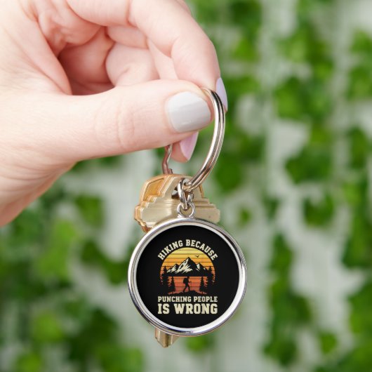 Wandelen Buiten Grappige Wandelaar Sleutelhanger (Hand)