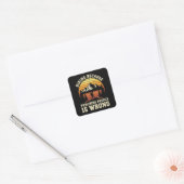 Wandelen Buiten Grappige Wandelaar Vierkante Sticker (Envelop)