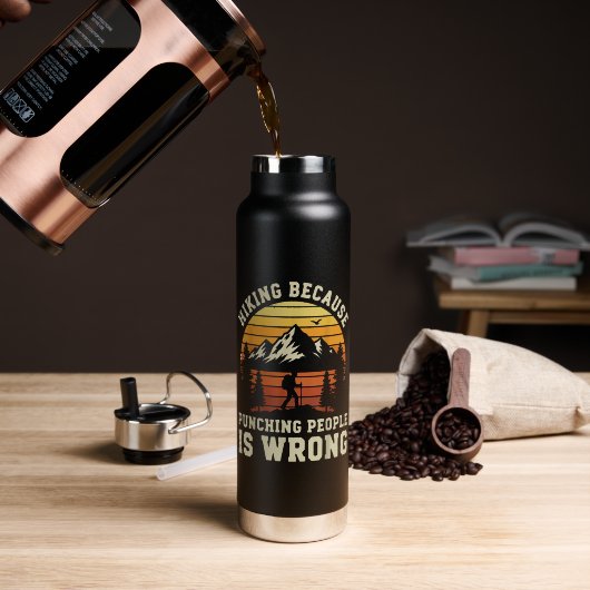 Wandelen Buiten Grappige Wandelaar Waterfles (Koffie (Gedraaid) )