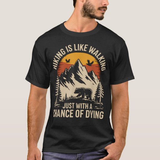 Wandelen Buitenleven Grappig T-shirt (Voorkant)