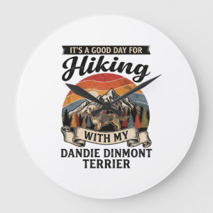 Wandelen Dandie Dinmont Terrier Hond Berg Retro S Grote Klok