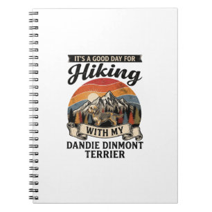 Wandelen Dandie Dinmont Terrier Hond Berg Retro S Notitieboek