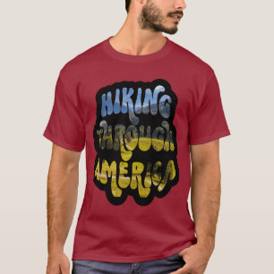 Wandelen door Amerika Bergpad T-shirt