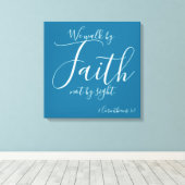 Wandelen door geloof canvas afdruk (Insitu (Houten vloer))