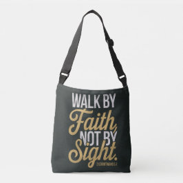 Wandelen door geloof Christelijke canvas tas