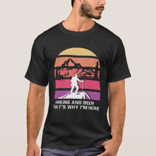 Wandelen en Bier Wandelaar Humor Wandelpad Kamper T-shirt