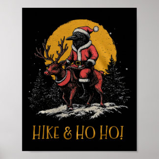 Wandelen en Ho Ho Camping Wandel Wilderness Kerstm Poster