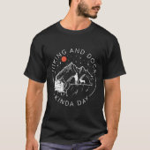 Wandelen en honden soort dag outdoor liefhebber en t-shirt (Voorkant)