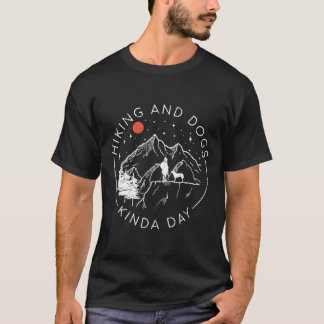 Wandelen en honden soort dag outdoor liefhebber en t-shirt