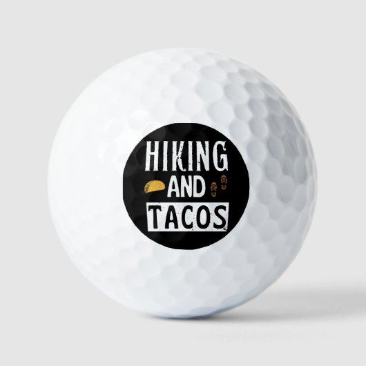 Wandelen en taco's Grappige taco's Golfballen (Voorkant)