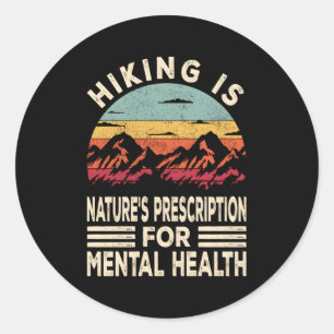 Wandelen en Tal Health Ronde Sticker
