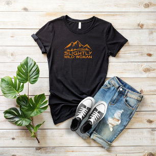 Wandelen geel zwart T-shirt voor reisliefhebbers
