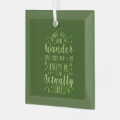 Wandelen Grappige Spreuk Glas Ornament (Voorkant links)