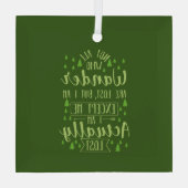 Wandelen Grappige Spreuk Glas Ornament (Achterkant)