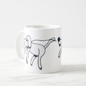 Wandelen, hondje. koffiemok (Voorkant links)