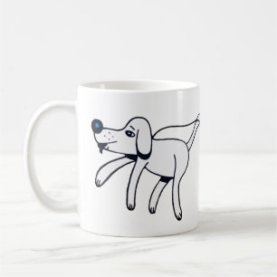 Wandelen, hondje. koffiemok