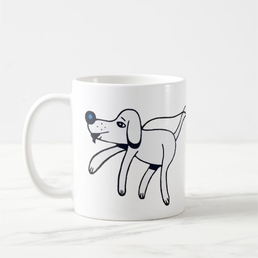 Wandelen, hondje. koffiemok (Links)