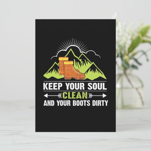 Wandelen Houd Je Ziel Schoon Kaart (Staand voorkant)