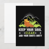 Wandelen Houd Je Ziel Schoon Kaart (Voorkant / Achterkant)