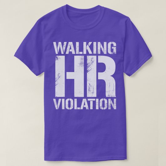 Wandelen HR Overtreding  Wit Tekst T-shirt (Design voorkant)