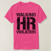 Wandelen HR Overtreding Zwart Tekst T-shirt (Design voorkant)