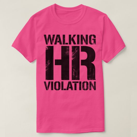 Wandelen HR Overtreding Zwart Tekst T-shirt (Design voorkant)