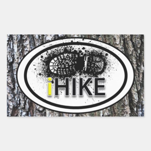 Wandelen "iHIKE" Boot Print Label Stickers (Voorkant)