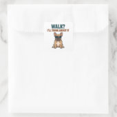 Wandelen? Ik denk erover na Sticker met Franse Bul (Tas)