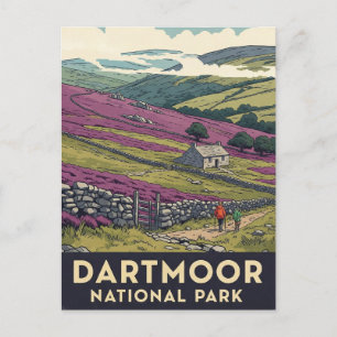 Wandelen in Dartmoor National Park Reis Briefkaart