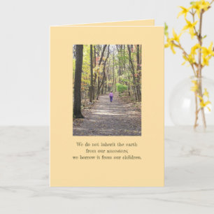 WANDELEN IN DE BOSSEN / NATUUR / QUOTE / BLANCO BI KAART