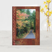 Wandelen in de Herfst Kaart (Gele Bloem)