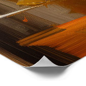 Wandelen in de herfst Regen: een vrouw meditatie - Poster (Hoek)