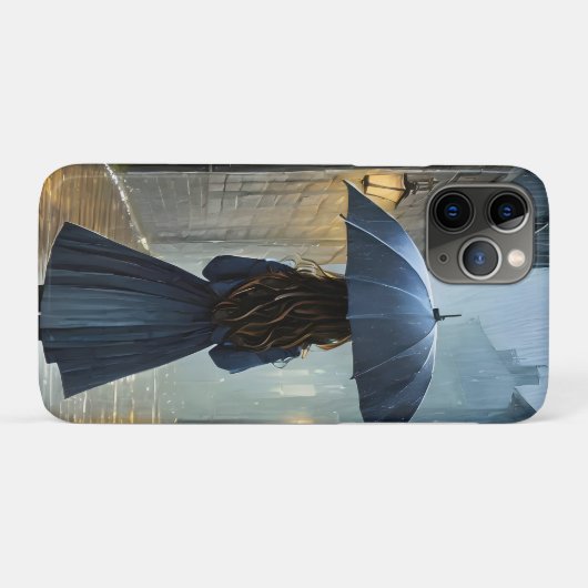 Wandelen in de regen Case-Mate iPhone case (Achterkant (horizontaal))