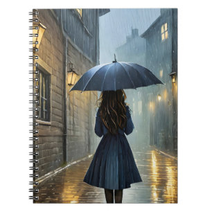 Wandelen in de regen notitieboek