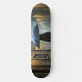 Wandelen in de regen persoonlijk skateboard (Voorkant)