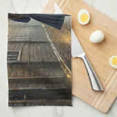 Wandelen in de regen theedoek (Quarter Fold)