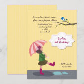 Wandelen in de regen uitnodiging (Voorkant / Achterkant)