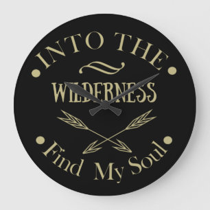 Wandelen in de wildernis vind mijn ziel grote klok