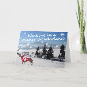 Wandelen in een Wiener Wonderland Feestdagen Kaart