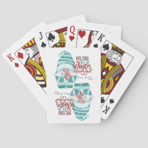 WANDELEN IN EEN WINTER WONDERLAND kabouter kerstmi Pokerkaarten