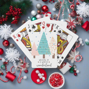 Wandelen in een Winter Wonderland - Kerstmis - Pokerkaarten