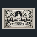 Wandelen in een Winter Wonderland Snowman Poster<br><div class="desc">Dit schattige winterwonderland sneeuwman afbeelding heeft een klassiek en elegant boerderijgevoel.</div>